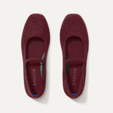 The Max Square Mary Jane in ReVelvet™ Syrah shown from the top.