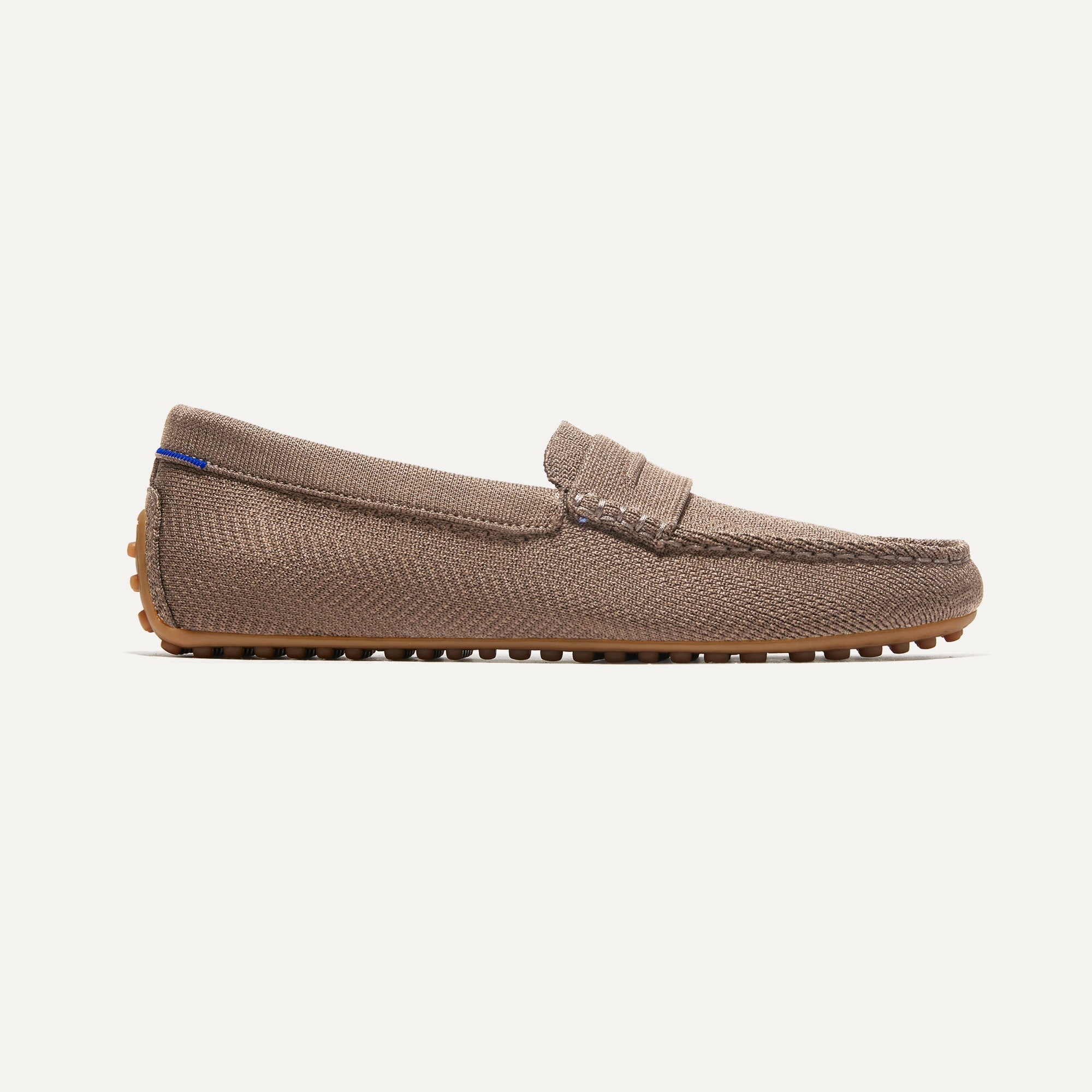 The Driving Loafer in Portobello Herringbone shown from the side. 