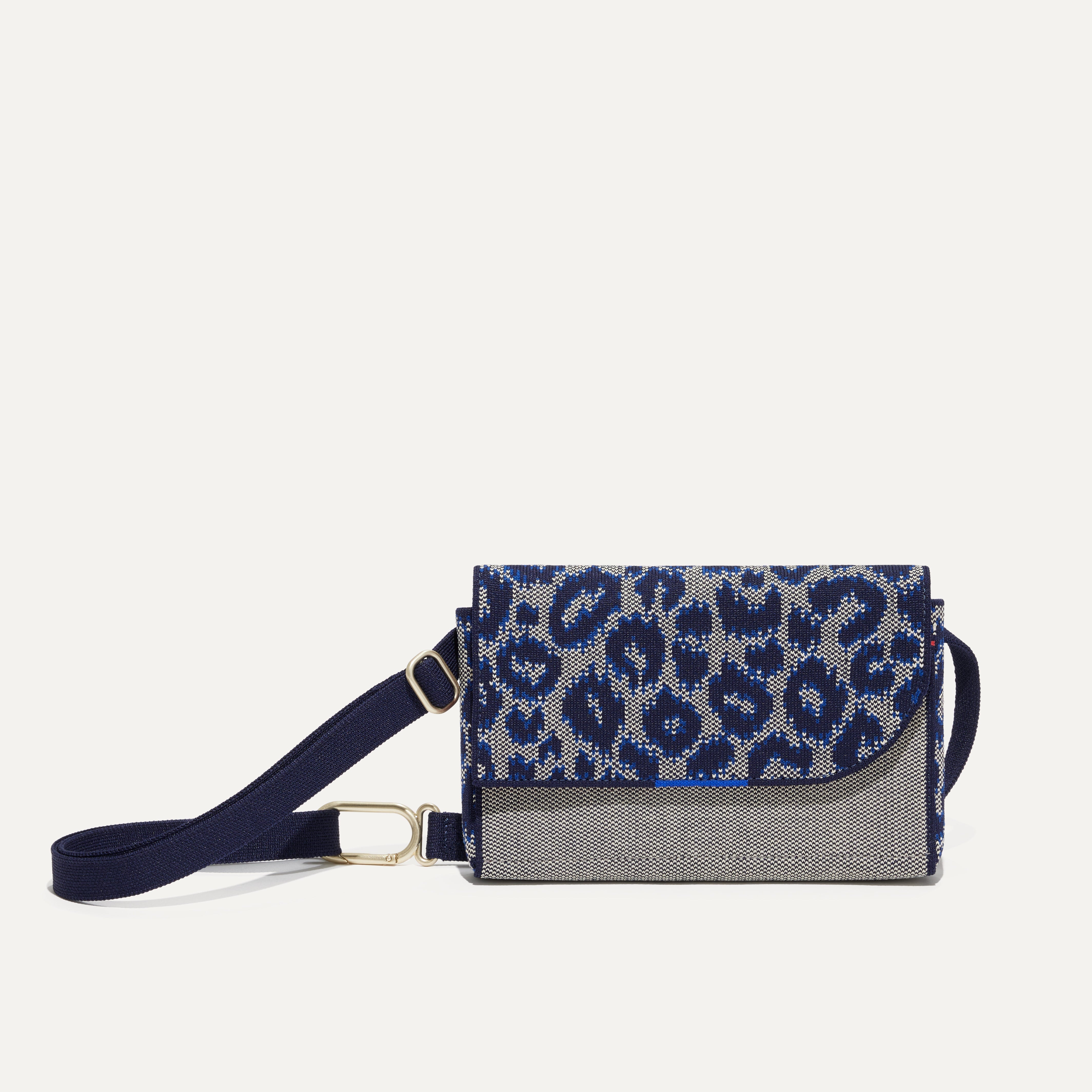 PLP |The Belt Bag in Indigo Cat shown from the front.