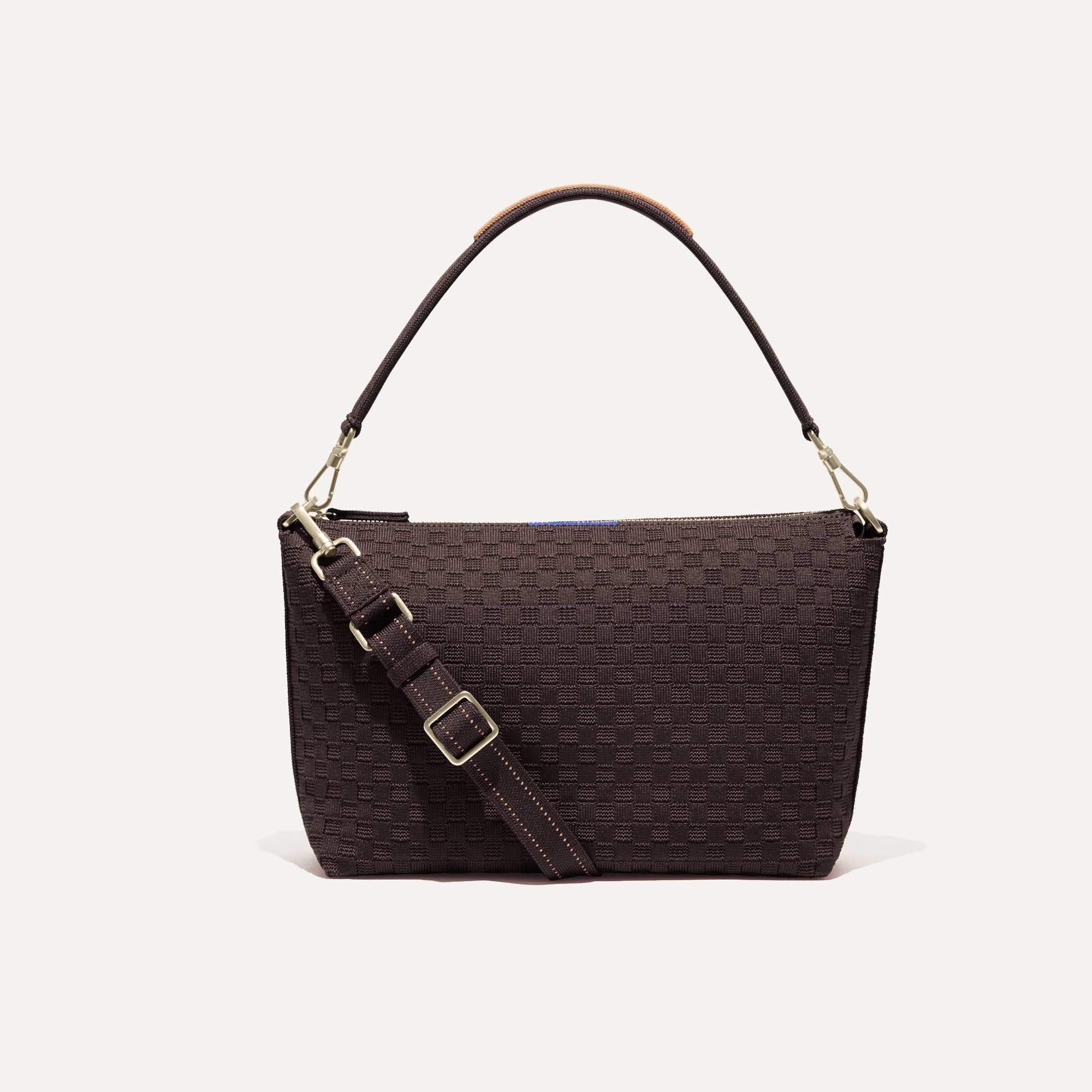 PLP |The Daily Crossbody Bag in Milk Chocolate shown from the front.