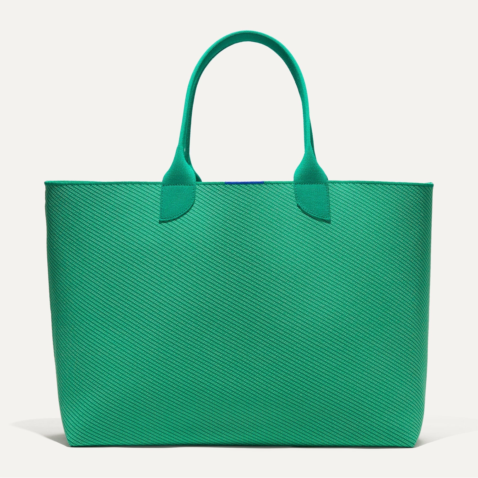 PLP |The Lightweight Mega Tote in Sea Green Twill, shown from the from the front.