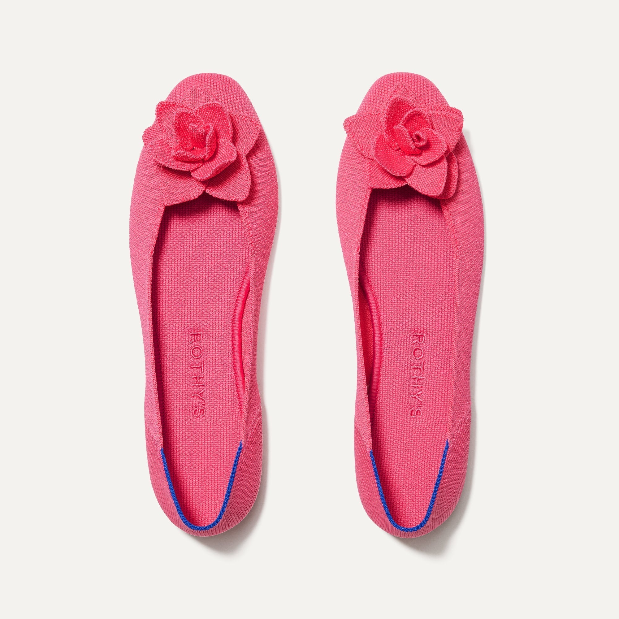 The Petal Square in Soiree Pink shown from the top. 