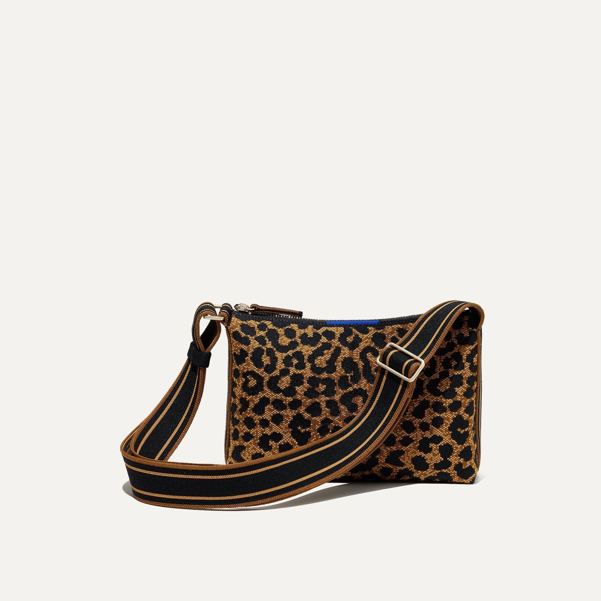 PLP |The Casual Crossbody in Classic Leopard, shown from the front.
