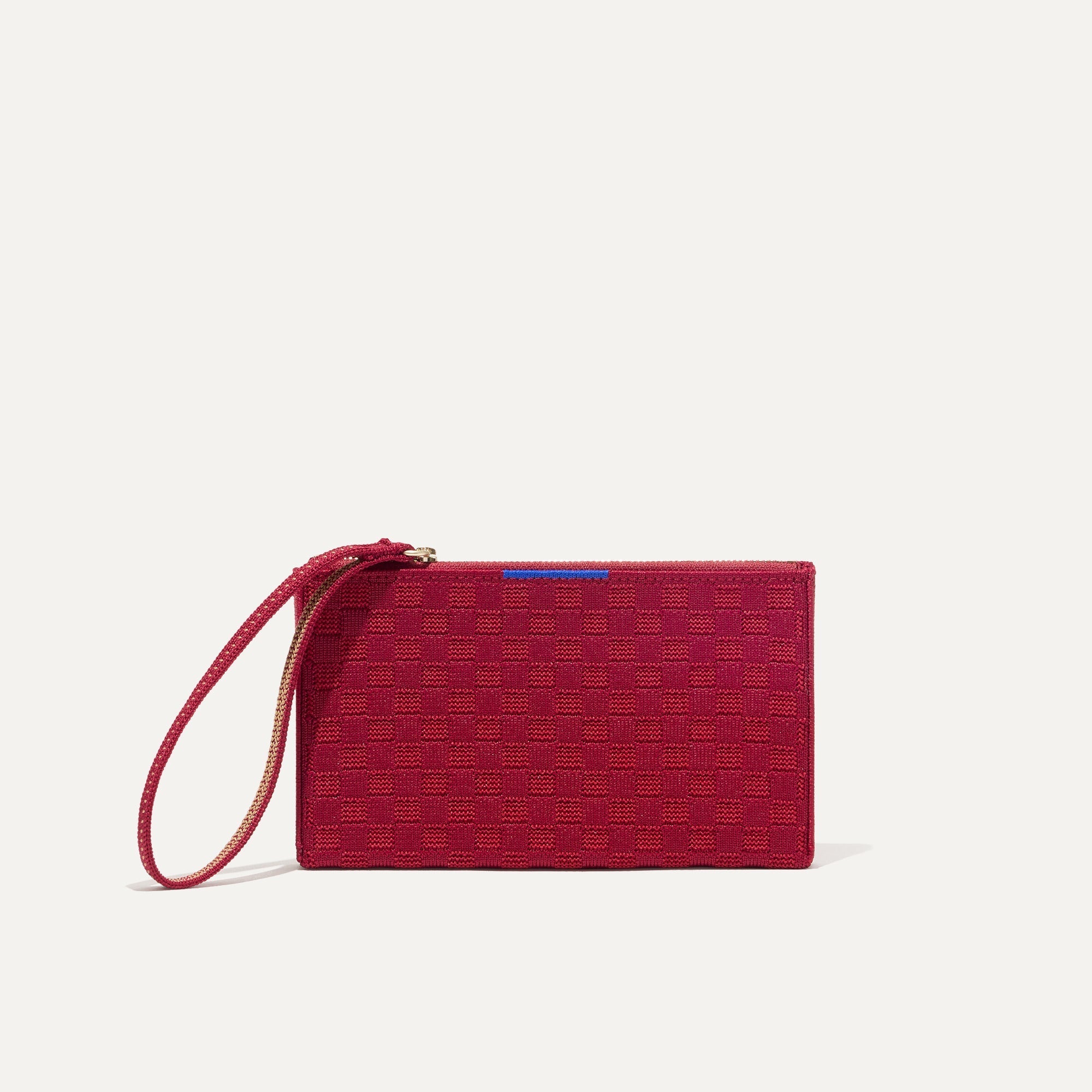 PLP |The Wallet Wristlet in Cranberry, shown from the front.