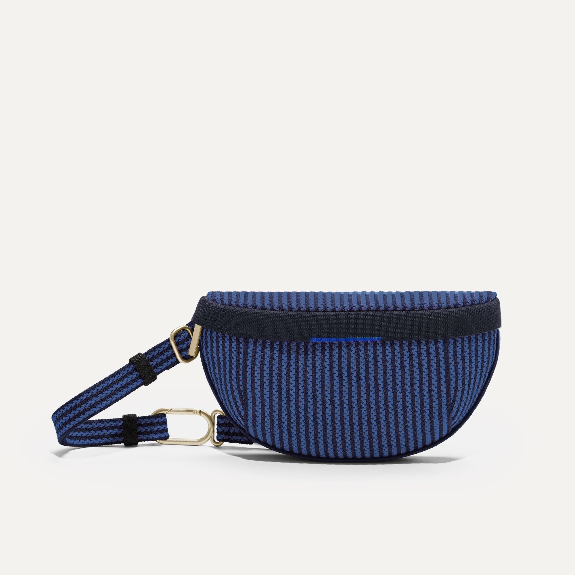 PLP |The Casual Sling in Navy Stripe shown from the front.