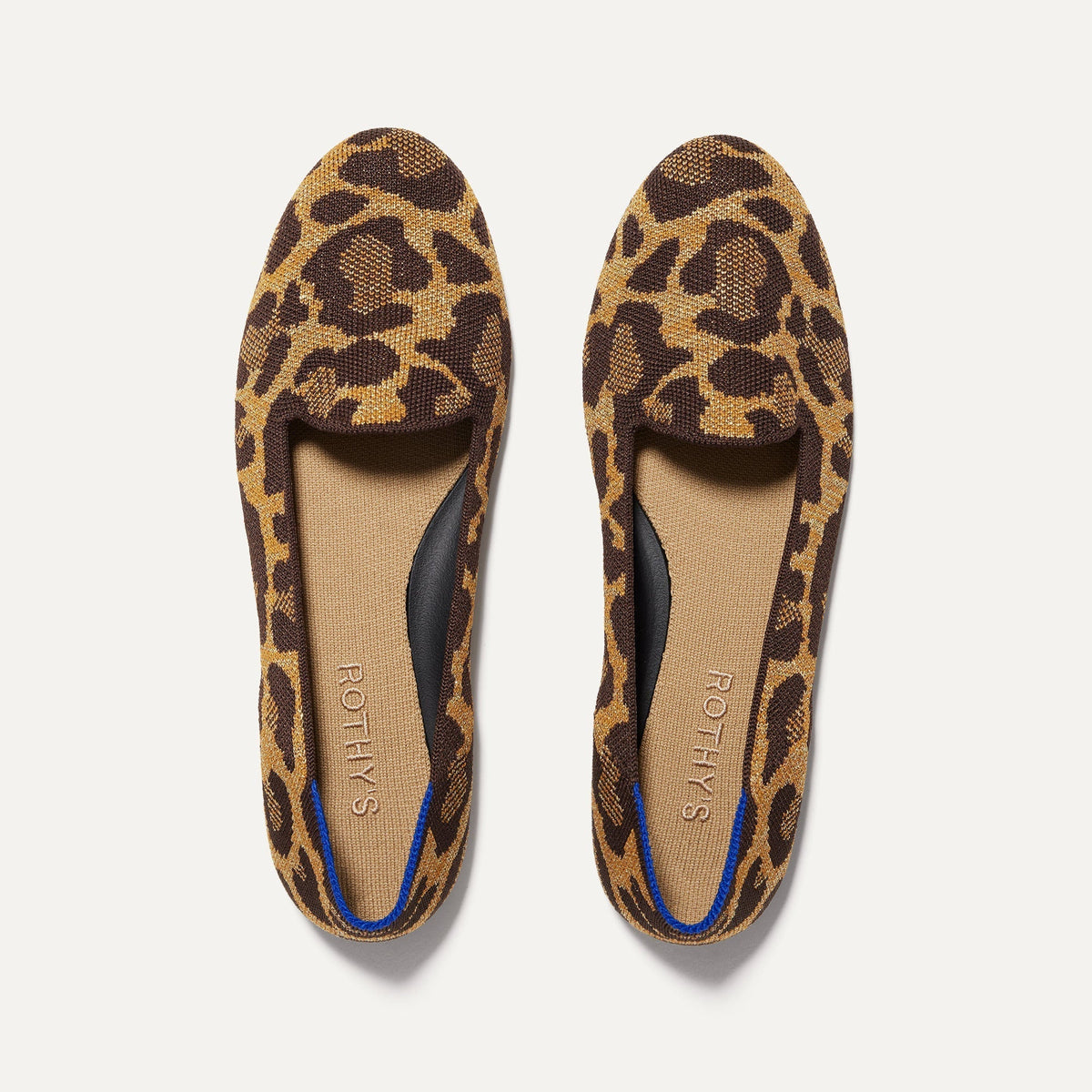 The Lounge Loafer in Metallic Cat shown from the top.