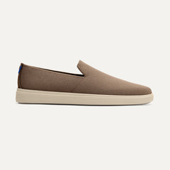 The Ravello Slip On Sneaker in Portobello Brown shown from the side. 