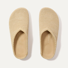 The Casual Clog in Pelican Raffia-Knit shown from the top. 