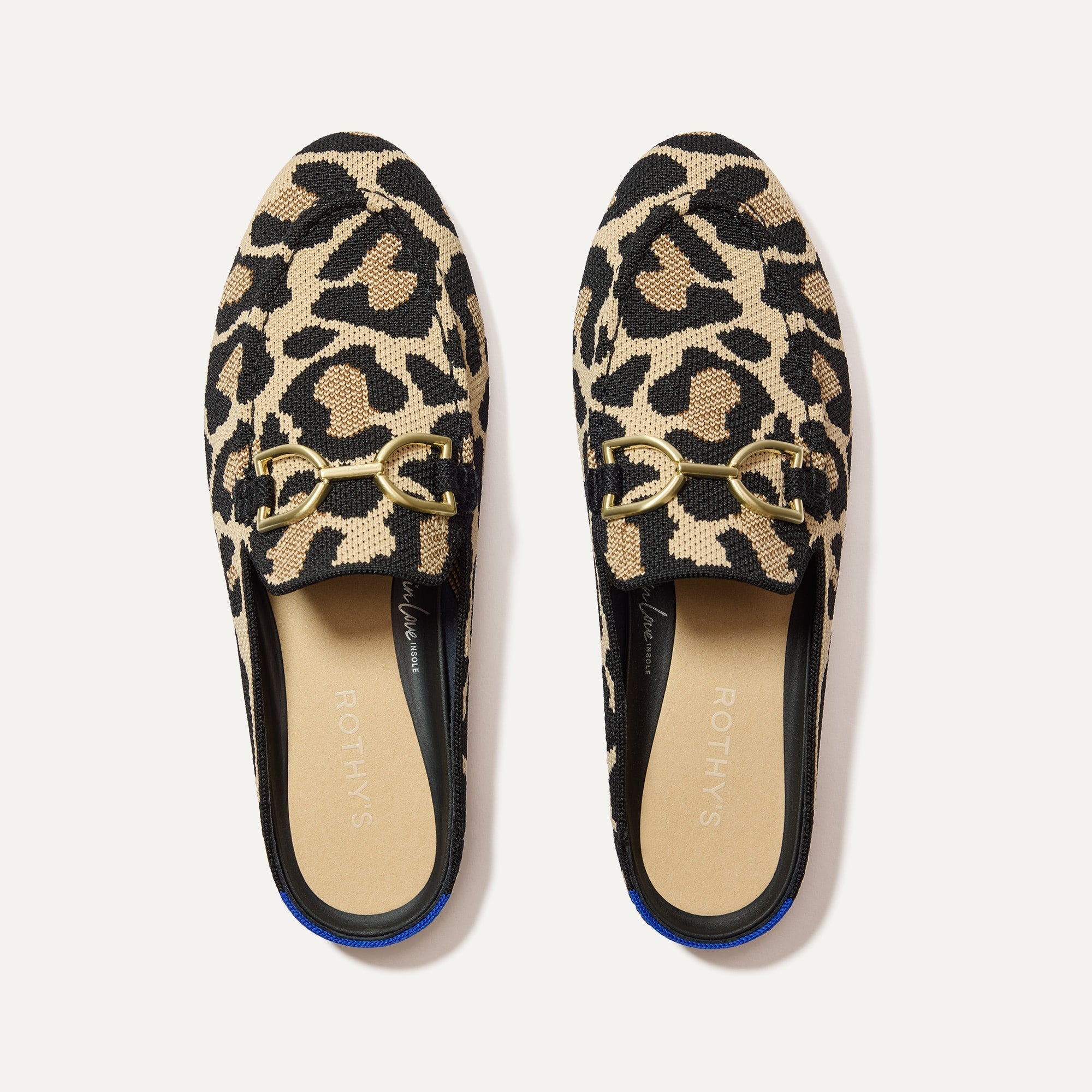The Double Bit Loafer Mule in Desert Cat shown from the top. 
