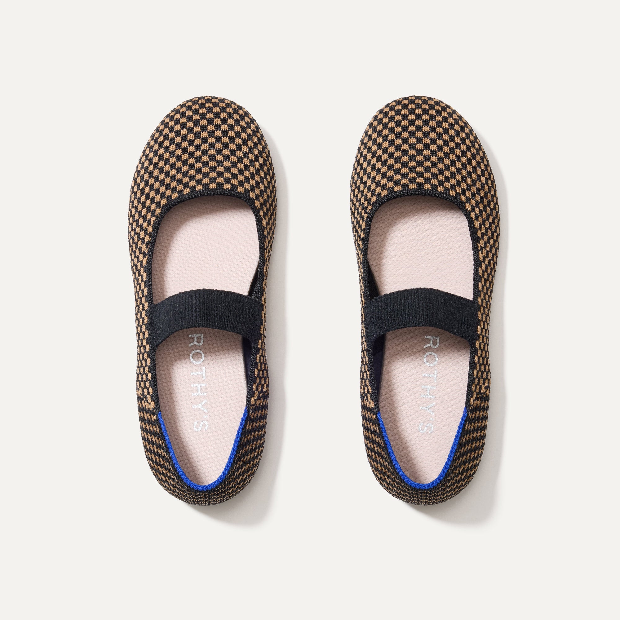 The Kids Mary Jane in Wren Micro Check shown from the top.