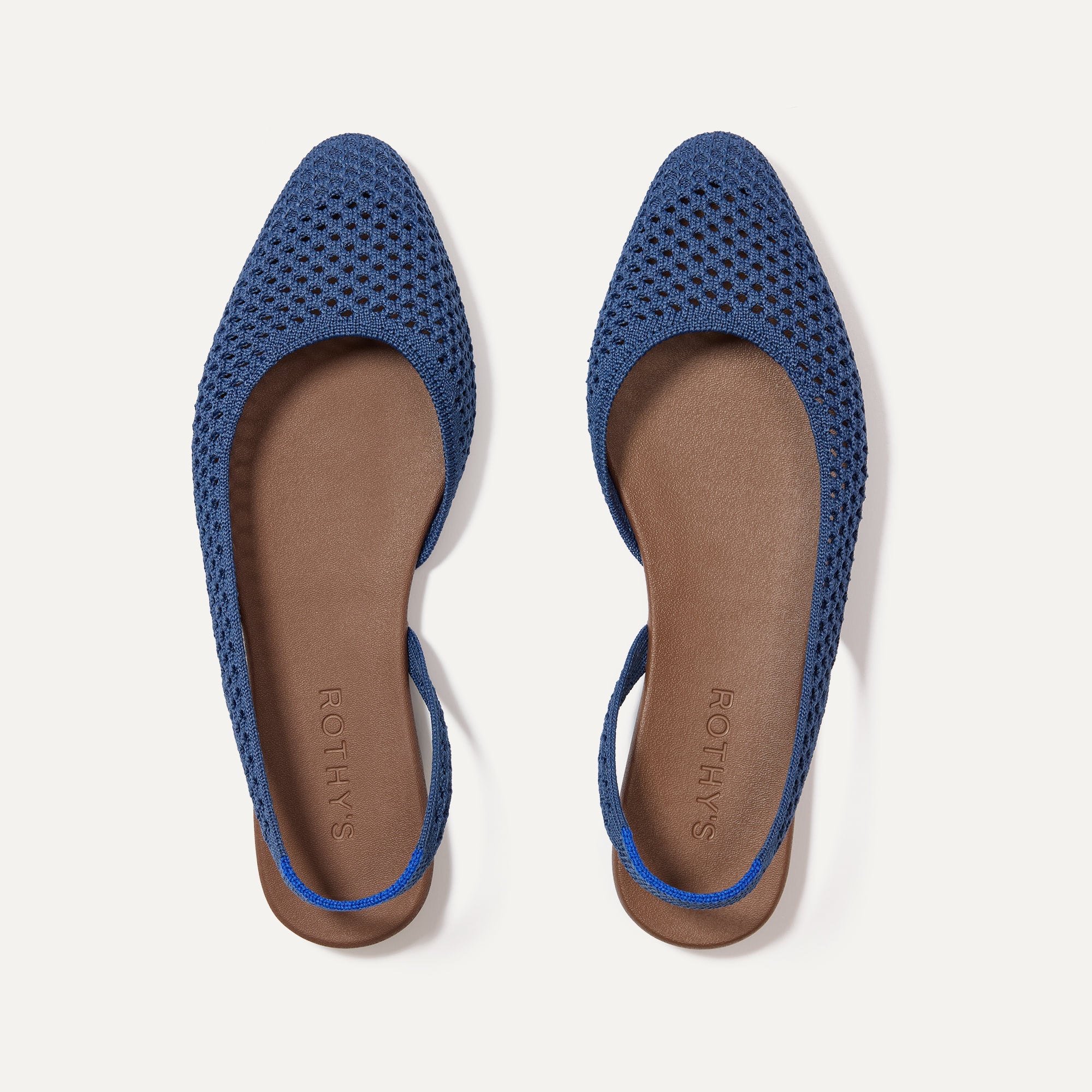 The Almond Slingback in Deep Sea Mesh shown from the top.