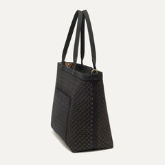 The Zip Travel Tote in Night Song shown from the side.