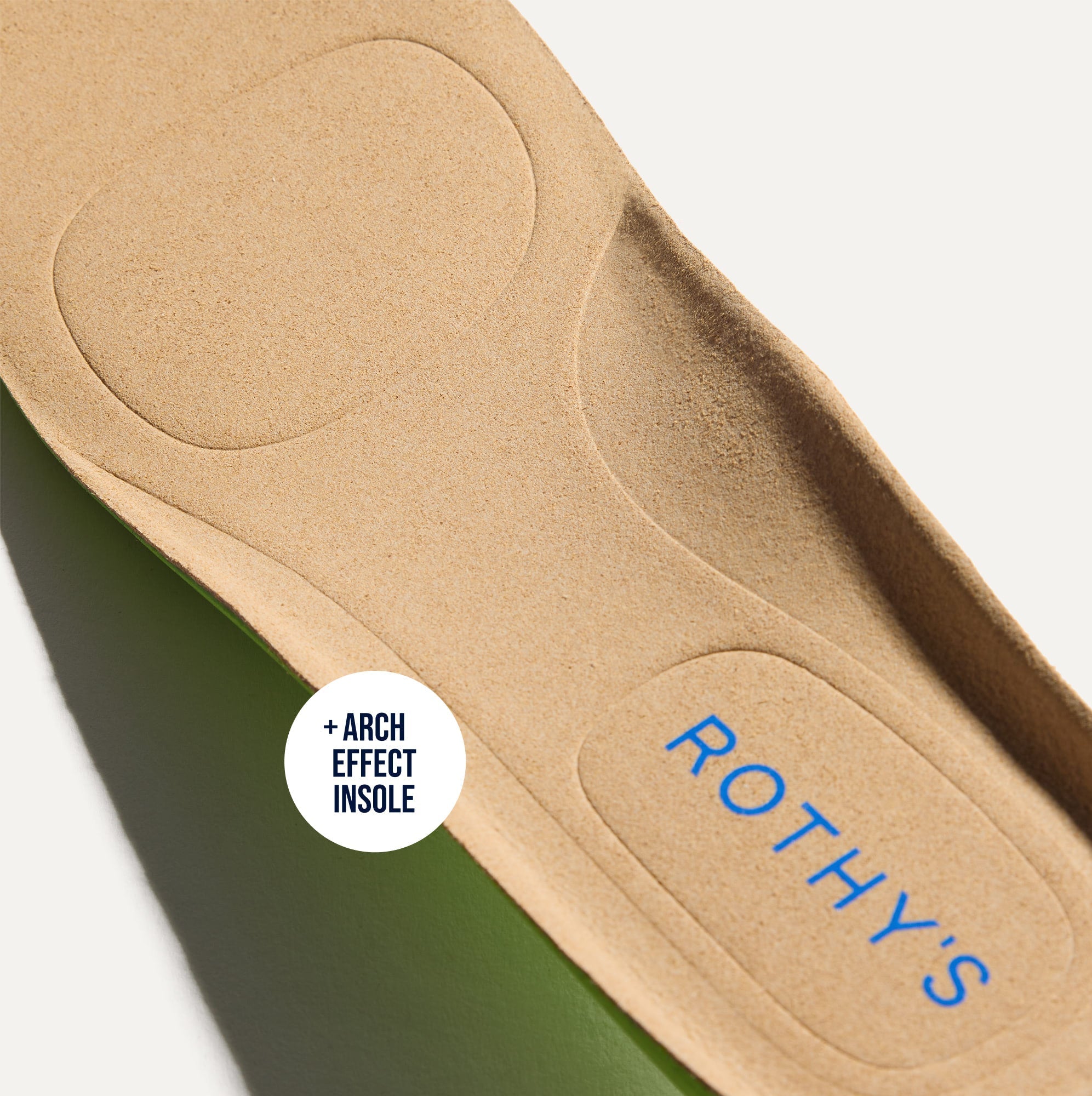Close up of the Arch Effect Insole on The Daily Driver in Black. 