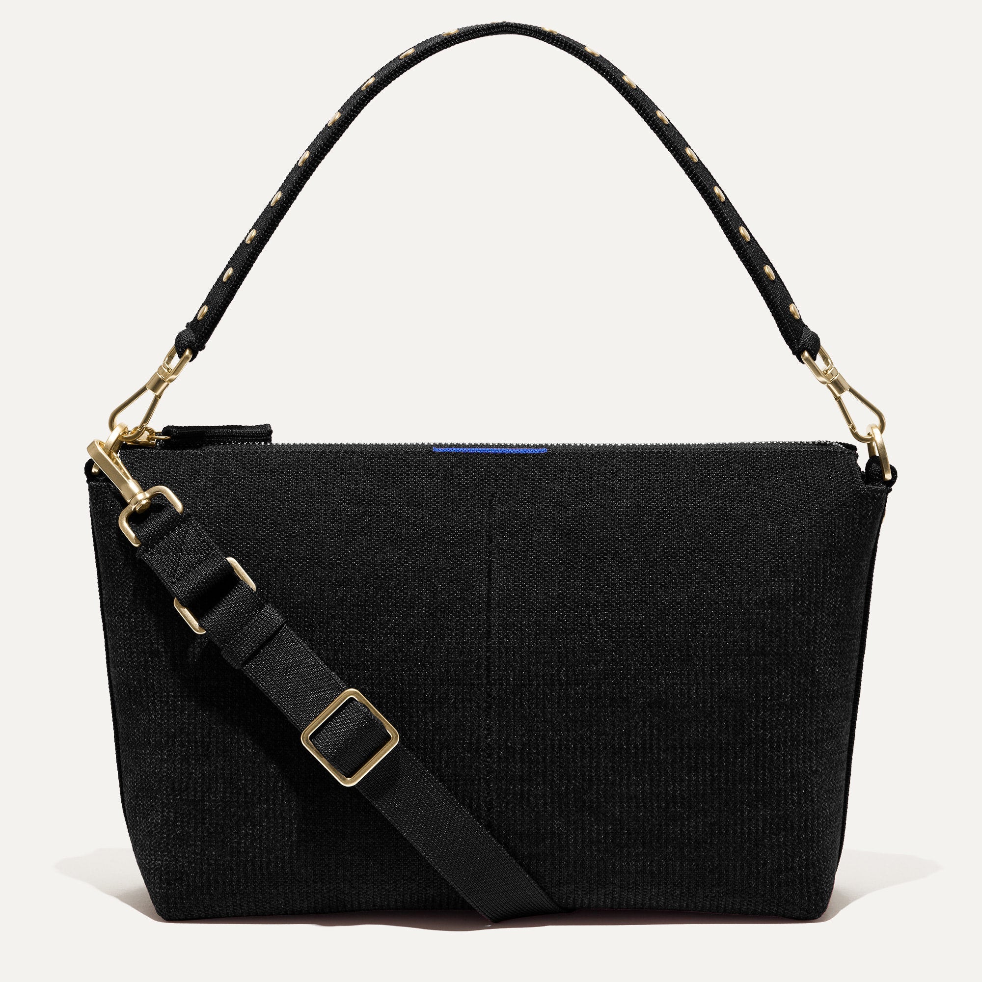 PDP | The Daily Crossbody in Revelvet™ Black  shown from the front.
