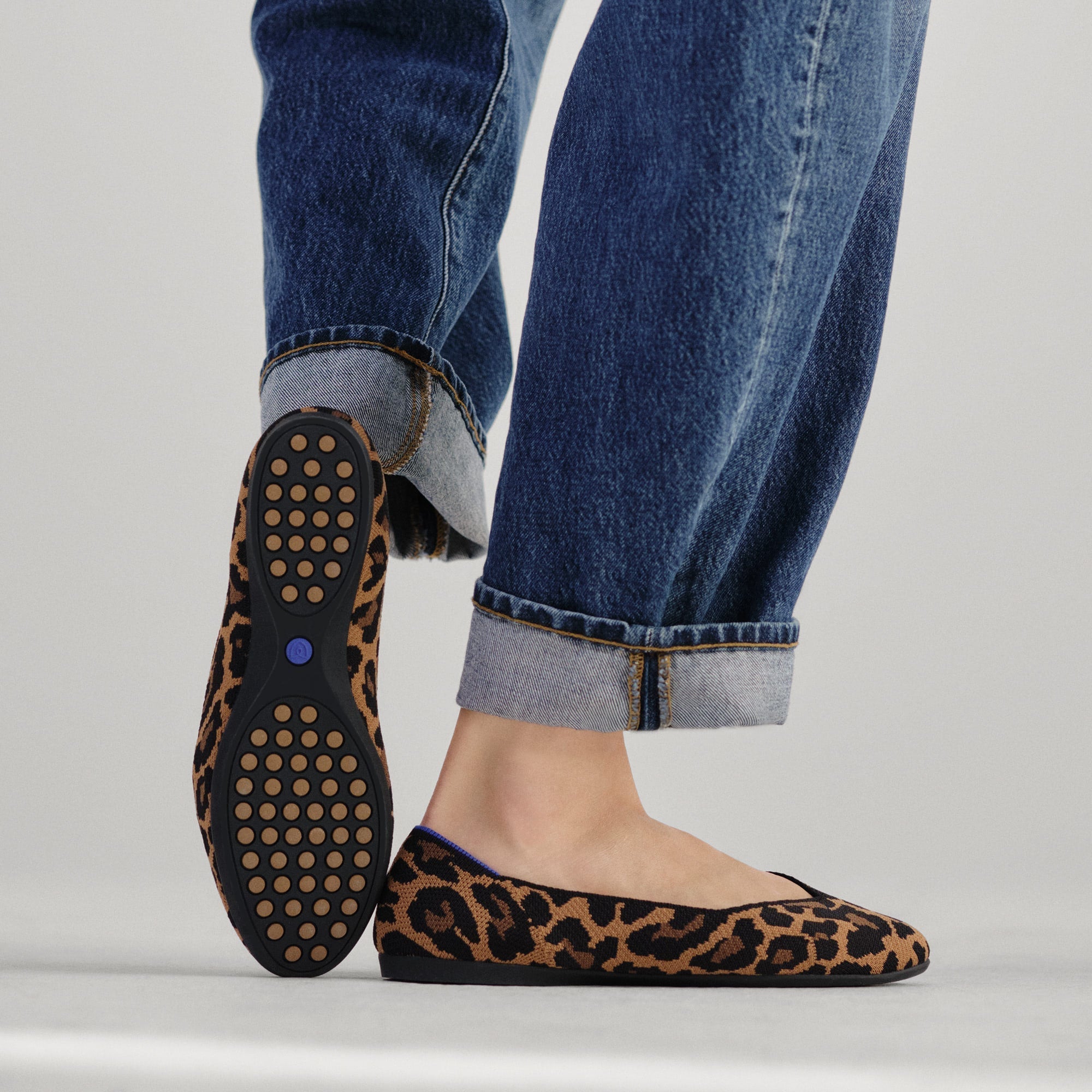 hover | Model wearing The Daily Flat in Sable Spot. 