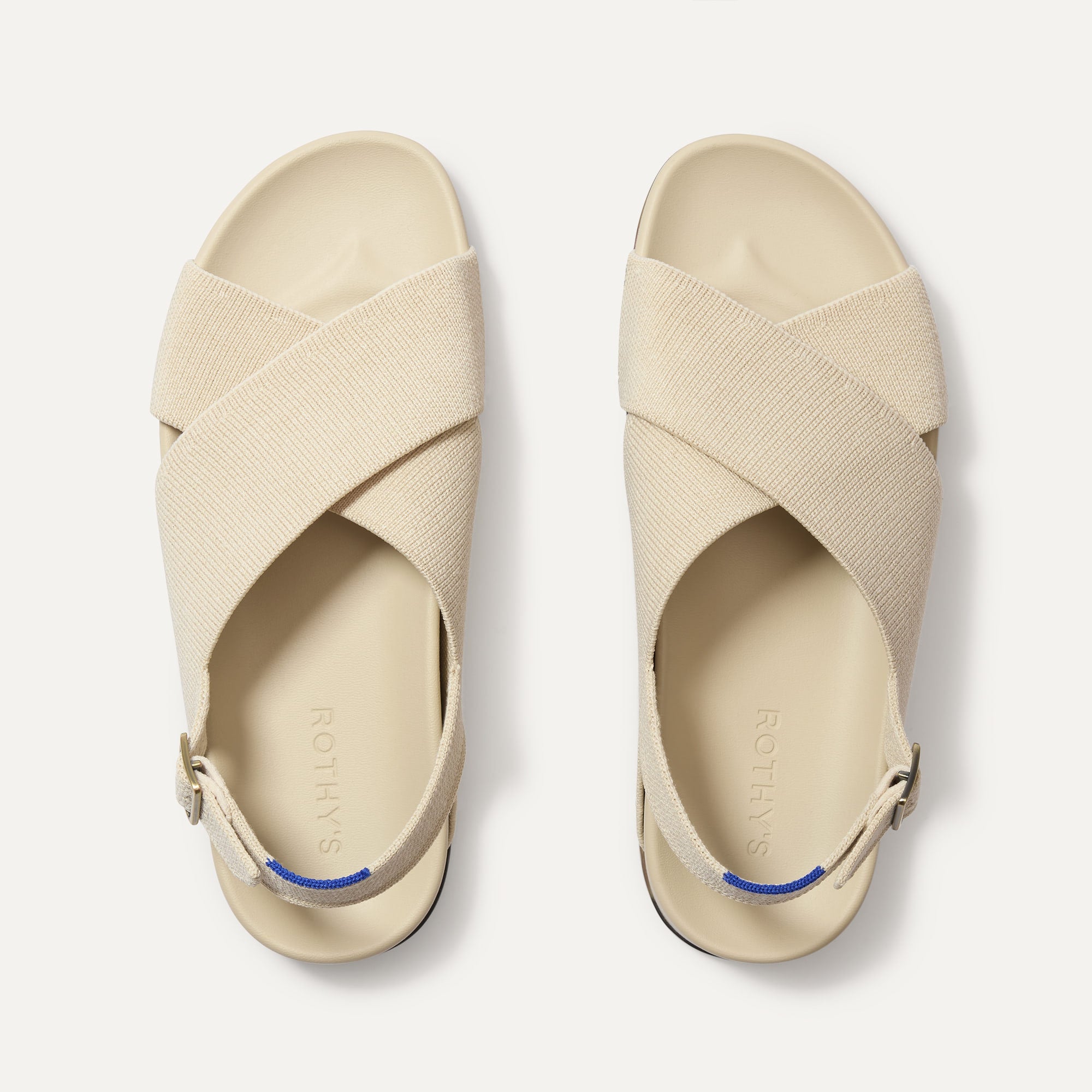 The Weekend Sandal in Coconut shown from the top.